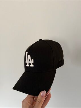 New Era Black 9FORTY Cap with White Branding